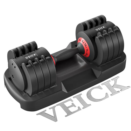 VEICK Adjustable Dumbbell Set 5 in 1 Dumbbell for Men and Women for Home Gym Fast Adjust by Turning Handle